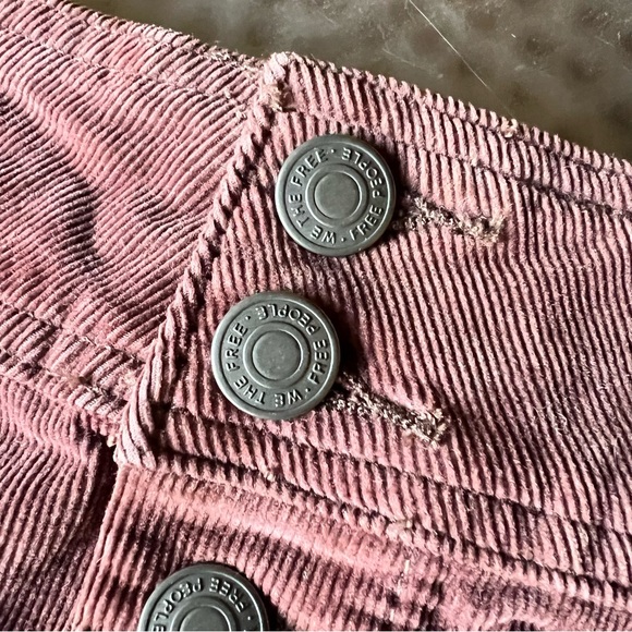 Free People Corduroy Burgundy Mini Skirt - Picture 5 of 9